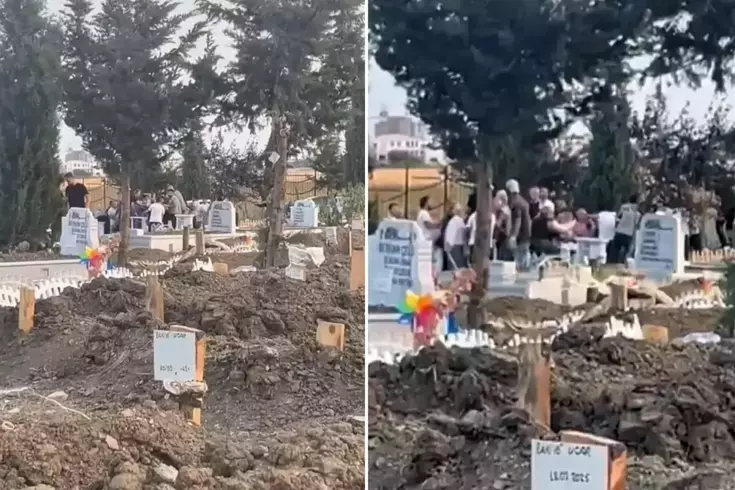 Mezarlıkta kavga: Cenazeyi öylece bırakıp birbirlerine girdiler