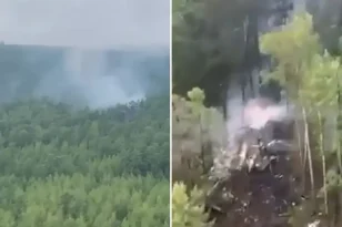 Rusya’da düşen uçağın enkazından ilk görüntüler